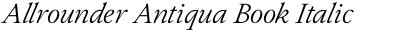 Allrounder Antiqua Book Italic